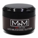 Моделюючий молочний лед гель з шимером M-in-M LED MilkShake Glitter, 50г