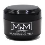 УФ-гель моделюючий молочний з шимером M-in-M Gel MilkShake Glitter, 50 г