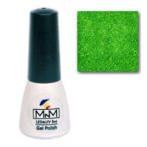 100 Гель-лак ізумрудний глітер Gel Polish Emerald Glitter, LED та UV, 5 мл