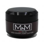 LED Гель камуфлюючий з шимером M-in-M Gel LED Cover Light Glitter, 30 г