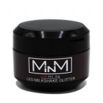 Моделюючий молочний лед гель з шимером M-in-M LED MilkShake Glitter, 30г